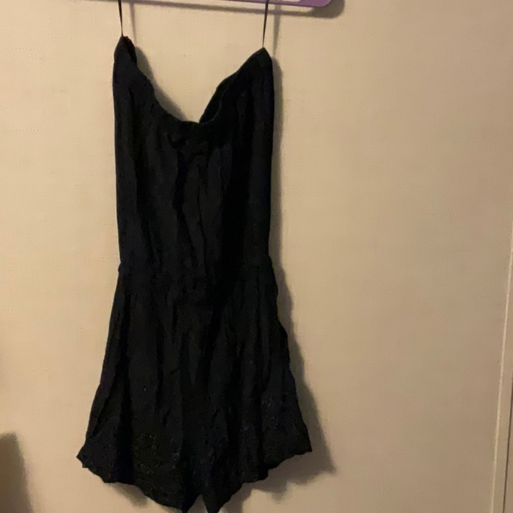 Angie Black Strapless Jumpsuit - Picture 3 of 7